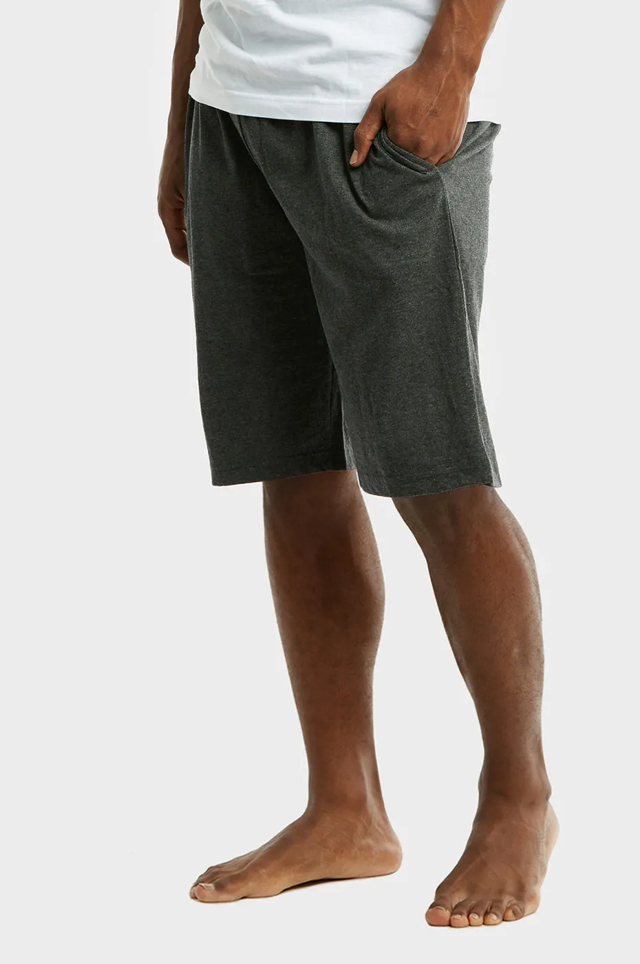 COTTONBELL MEN'S KNITTED PAJAMA SHORTS (MPS200C_CHC-GR)