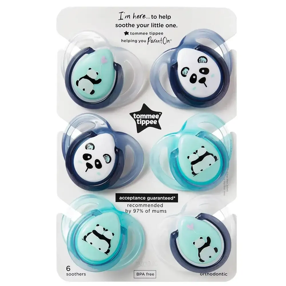 Tommee Tippee  Anytime Soother, 0-6M (Pack of 6)